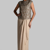 AMARA TOP WITH DRAPED SKIRT