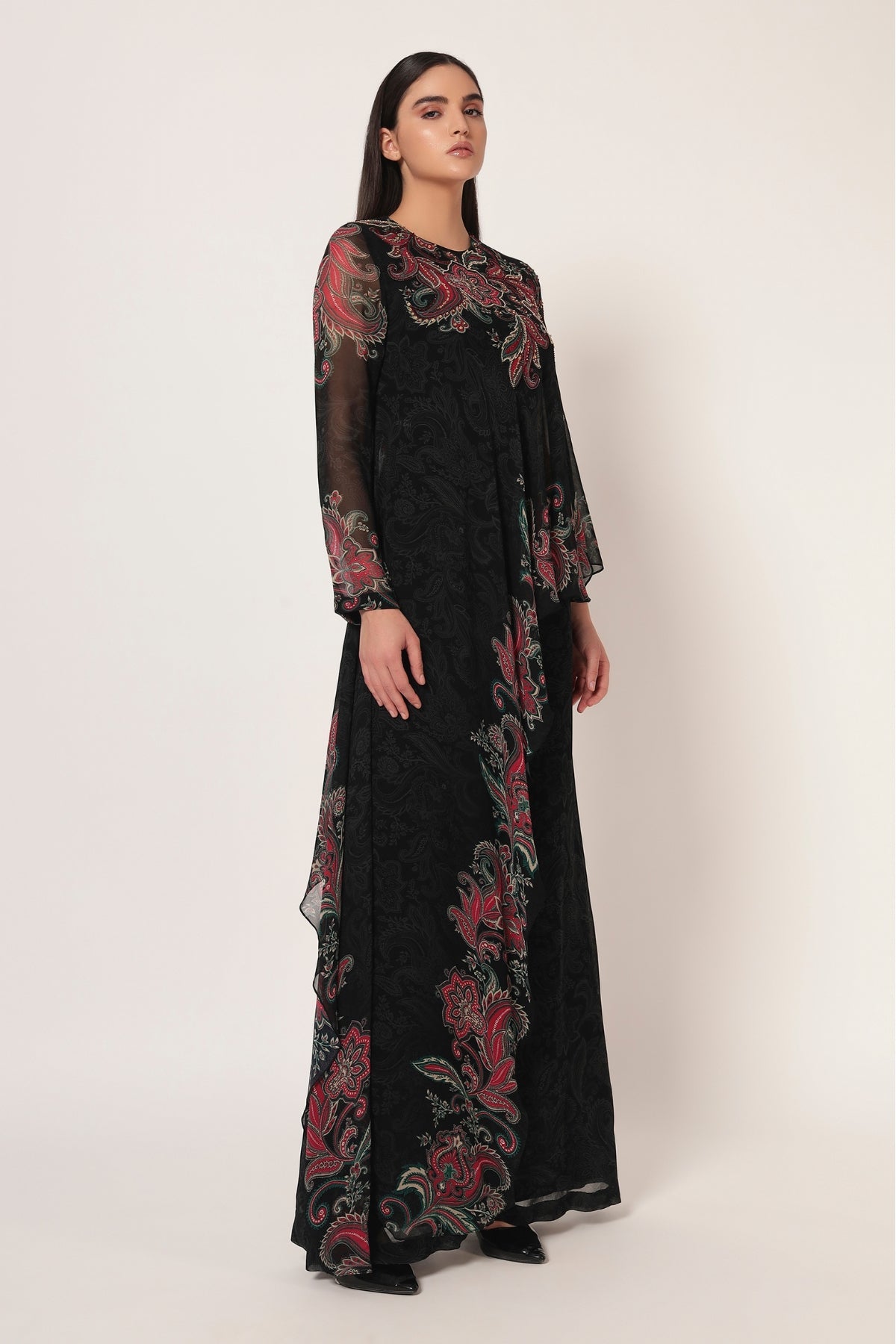 PAISLEY PRINTED SIDE TRAIL JUMPSUIT Namrata Joshipura Online