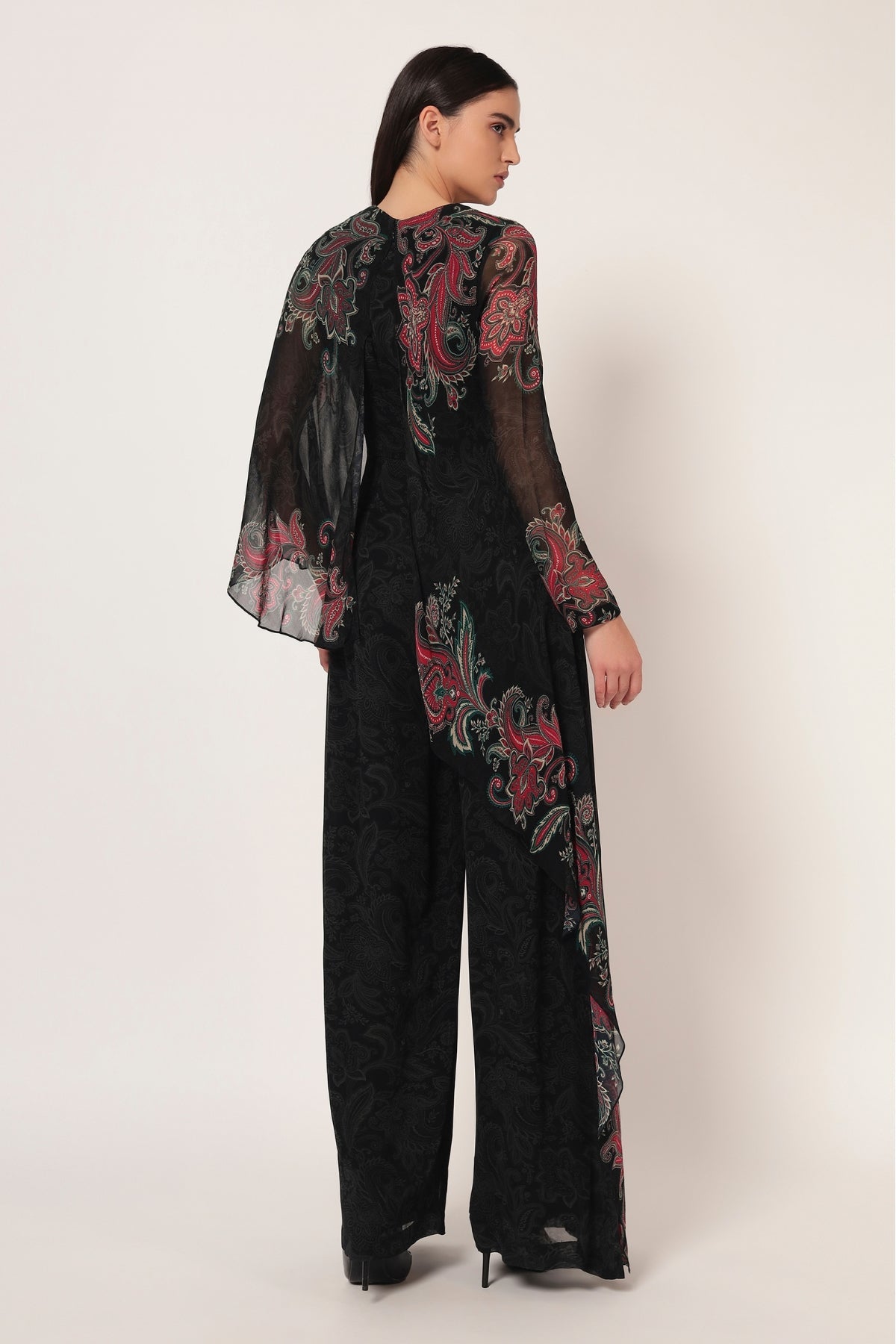 PAISLEY PRINTED SIDE TRAIL JUMPSUIT Namrata Joshipura Online