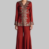 GOLDEN PETALS PEPLUM WITH SHARARA