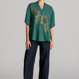 GALAXY FLOWER BAT WING TOP