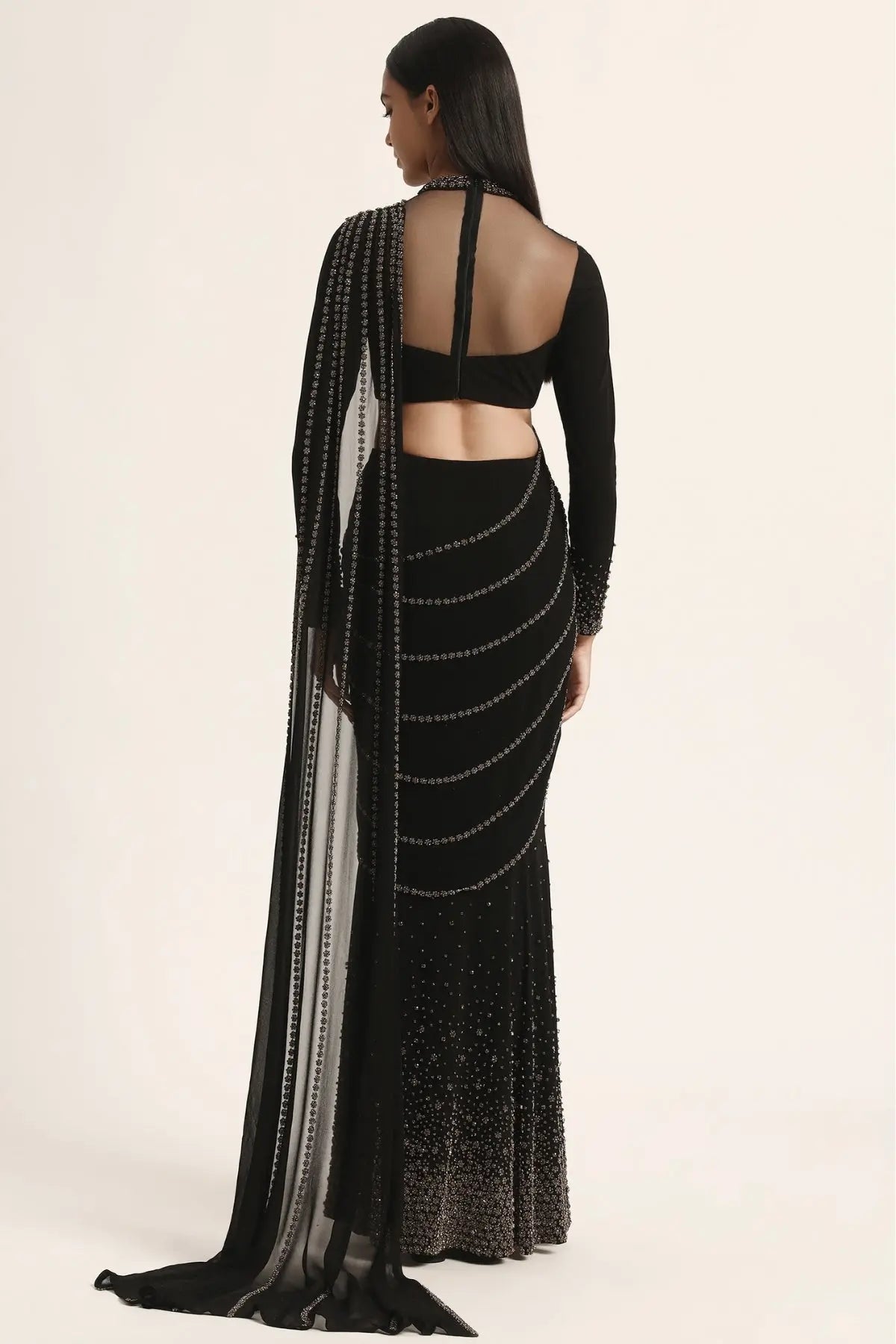 Silver Dust Saree With Blouse Namrata Joshipura Online