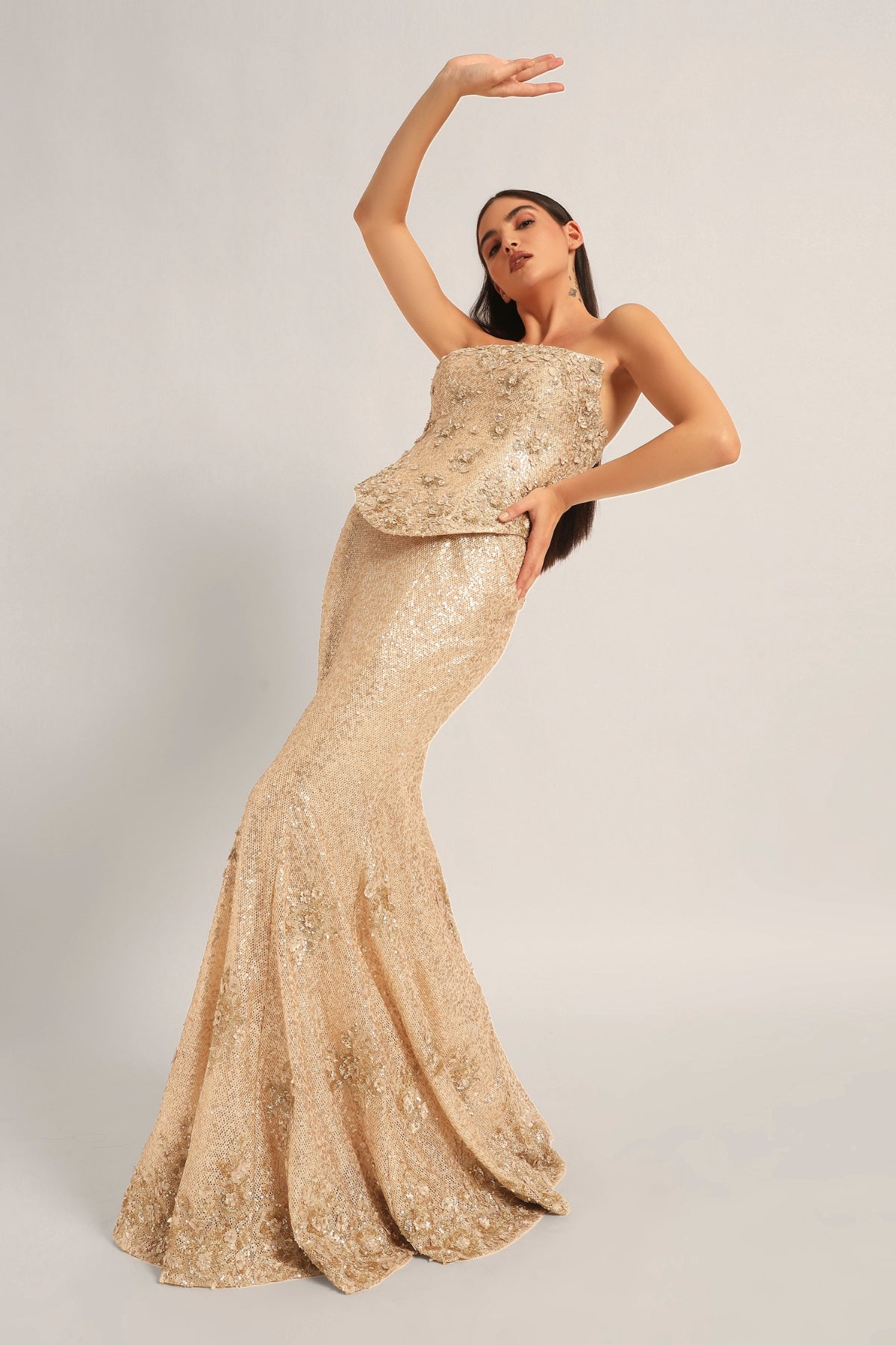 AMARA INTRICATED CORSET WITH DRAPE SKIRT Namrata Joshipura Online