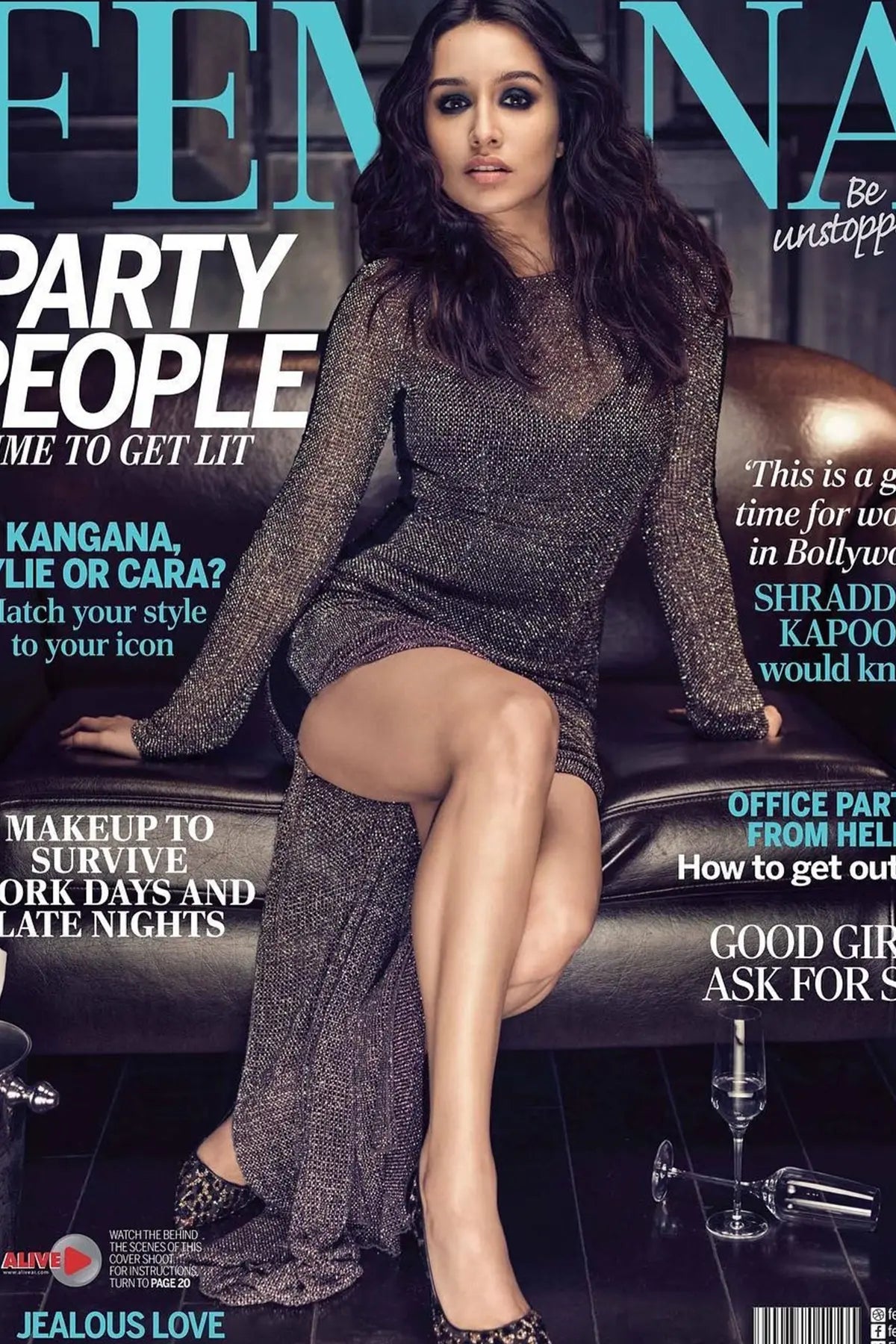 Shraddha Kapoor In Metallic NJ Beaded Gown for Femina Namrata Joshipura Online (Celebrity Muses)