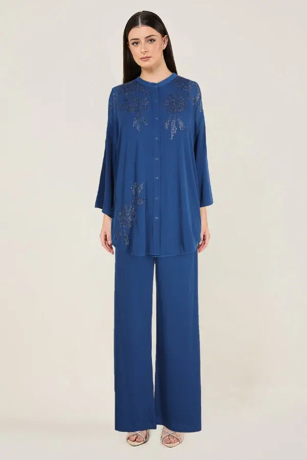 Midnight Bloom Front Open Coord Set Namrata Joshipura Online