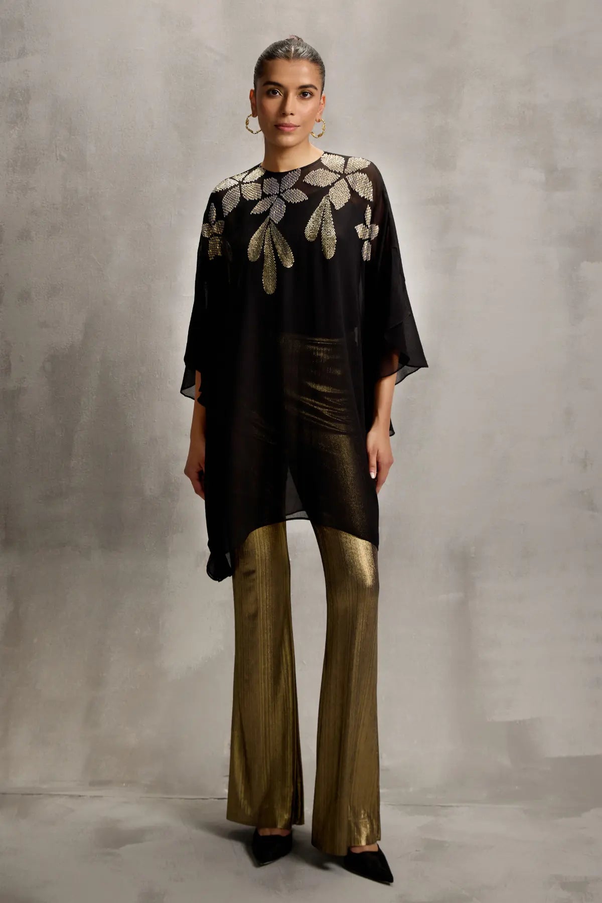 Moonflower Side Ruffle Tunic Namrata Joshipura