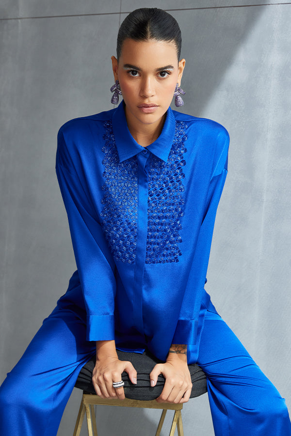Metallic Hexa Boxy Co-ord Set