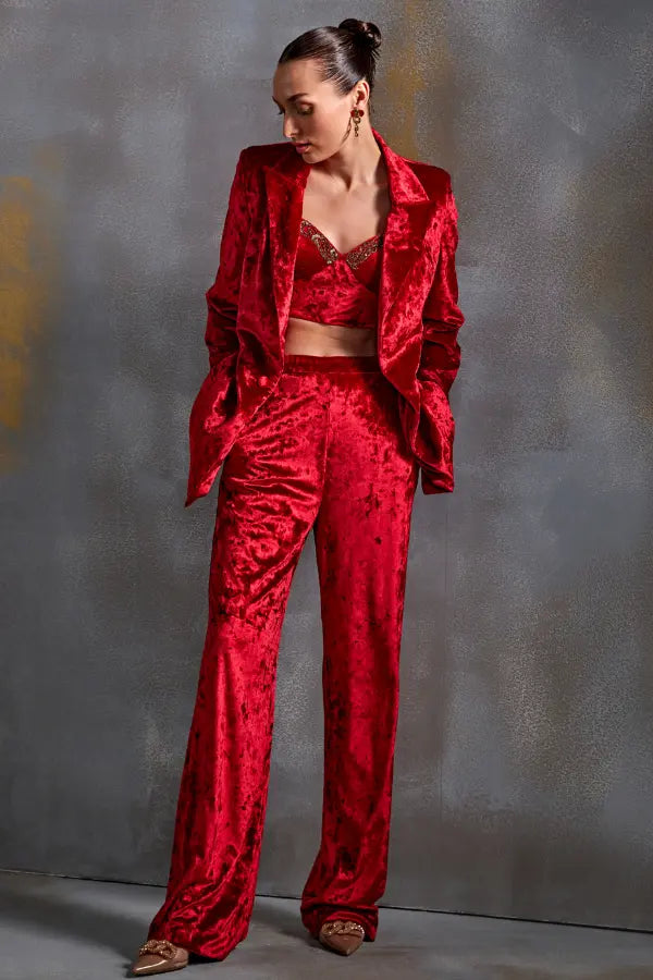Cordelia Velvet Pant Set Namrata Joshipura