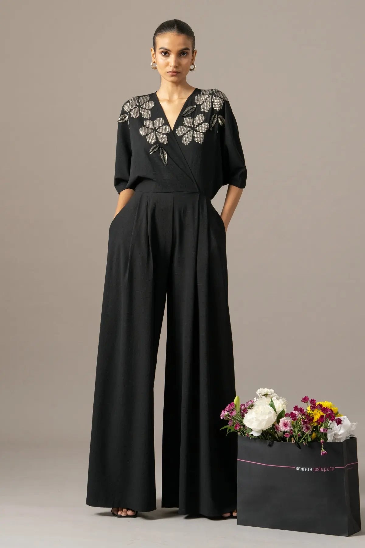 Moonflower Box Pleat Jumpsuit Namrata Joshipura Online
