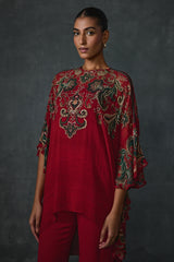 Paisley Side Frill Tunic