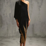 Zenith Siren Asymetric Drape Dress Namrata Joshipura