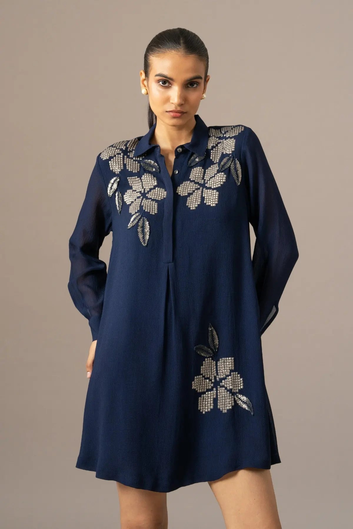 Moonflower Front Pleat Dress Namrata Joshipura Online
