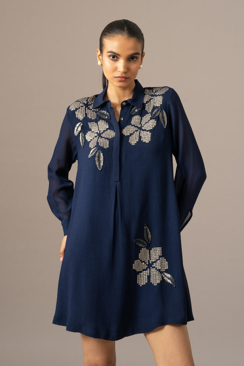 Moonflower Front Pleat Dress