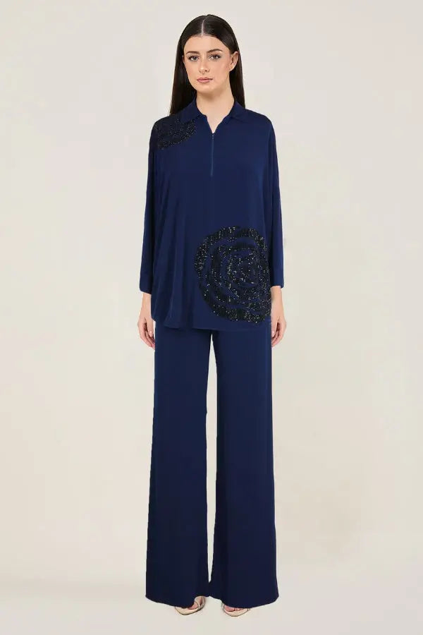 Rosette Zipper Backtie Coord Set Namrata Joshipura Online