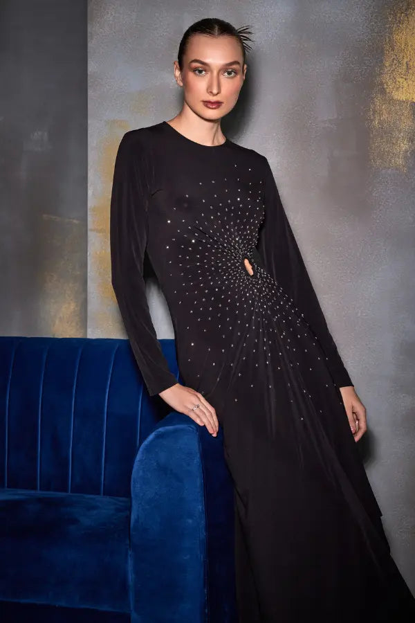 Crystal Square Cut Out Gown Namrata Joshipura