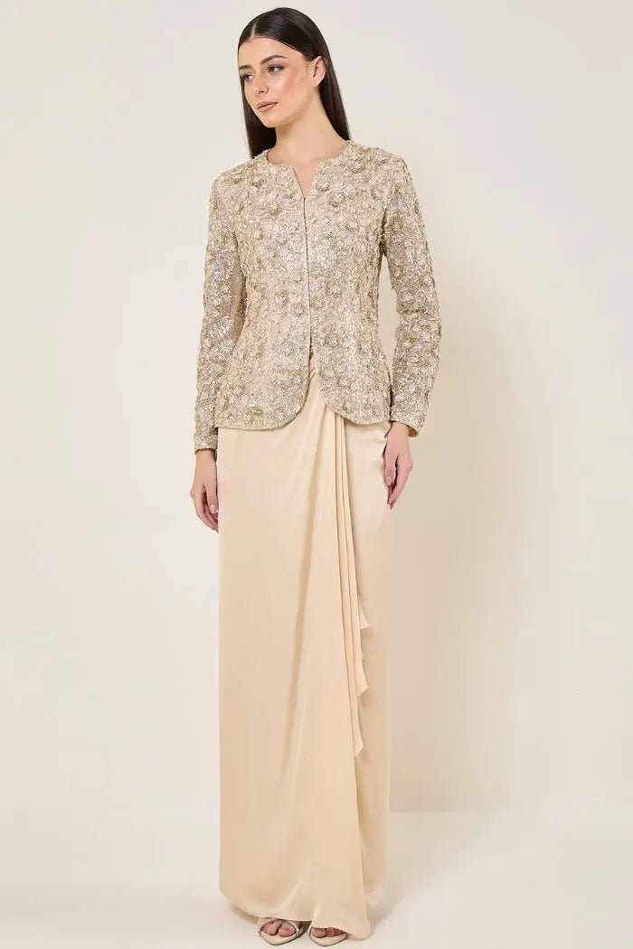 Amara Intricate Jacket With Drape Skirt Namrata Joshipura Online