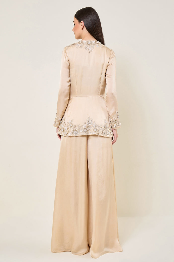 Amara Peplum Top With Sharara Pants