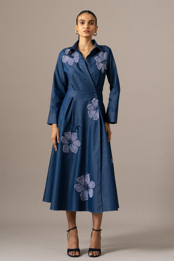 Poppy Flower Wrap Dress