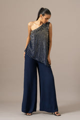 Baroque One Shoulder Jumpsuit