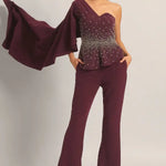 SILVER DUST PEPLUM TOP WITH SHARARA Namrata Joshipura Online