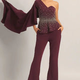 SILVER DUST PEPLUM TOP WITH SHARARA Namrata Joshipura Online