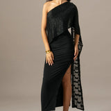Grille One Shoulder Gown Namrata Joshipura Online
