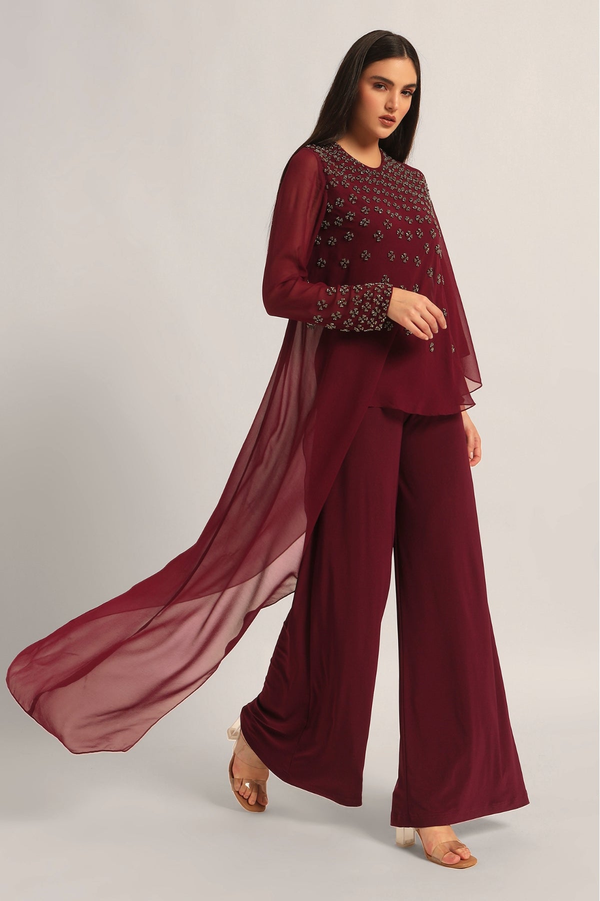 SILVER DUST FRONT FLAP JUMPSUIT Namrata Joshipura Online