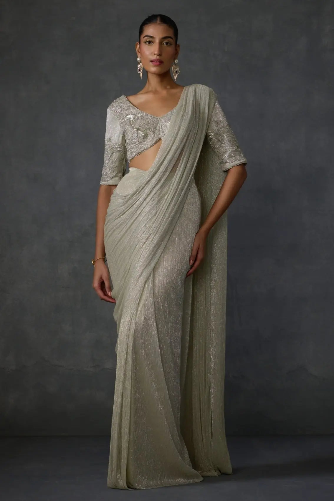 Peizuli Metalic Draped Saree Namrata Joshipura Online