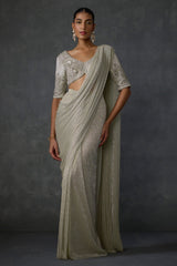 Peizuli Metalic Draped Saree