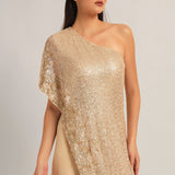 AMARA ONE SHOULDER MESH JUMPSUIT Namrata Joshipura Online