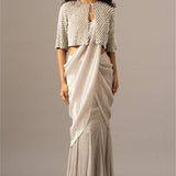 Pearl Drop Jacket With Mermaid Drape Namrata Joshipura Online
