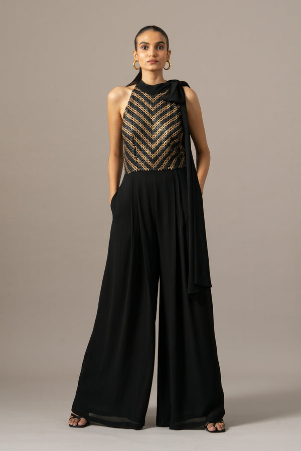 Matrix Box Pleat Jumpsuit