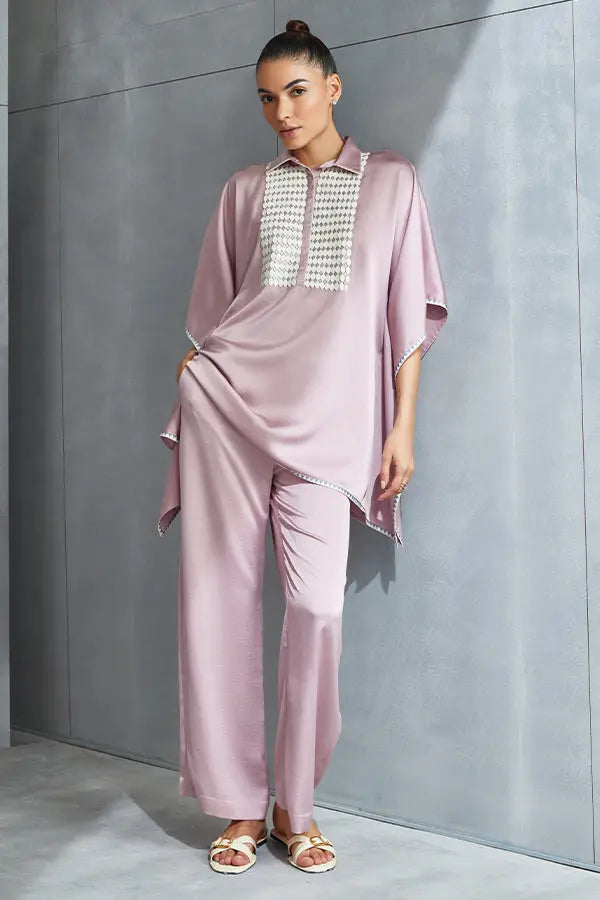 Metallic Hexa Kaftan Set Namrata Joshipura