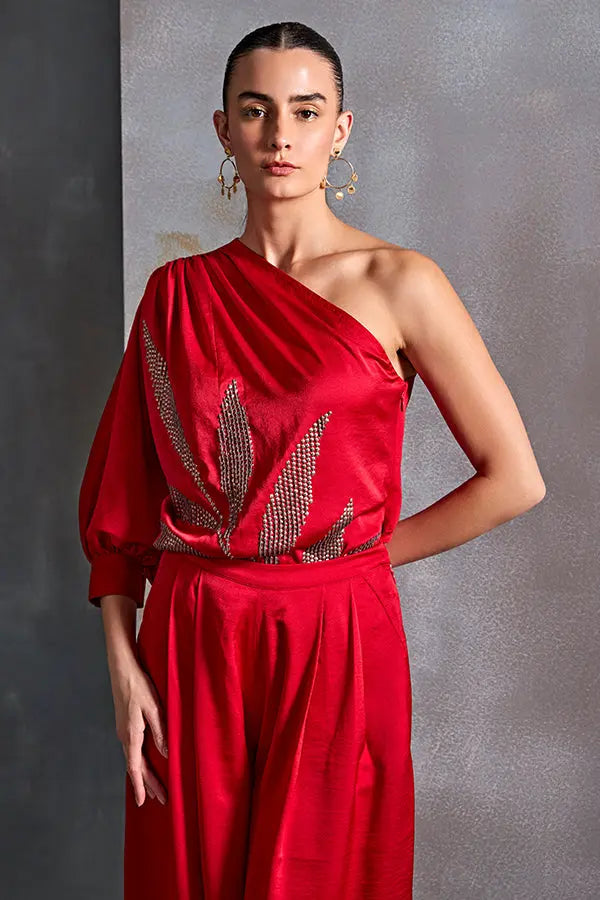 Calathea One Off Shoulder Top Namrata Joshipura