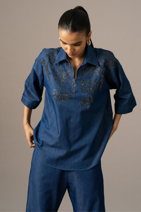 Grace Zipper Top With Pants