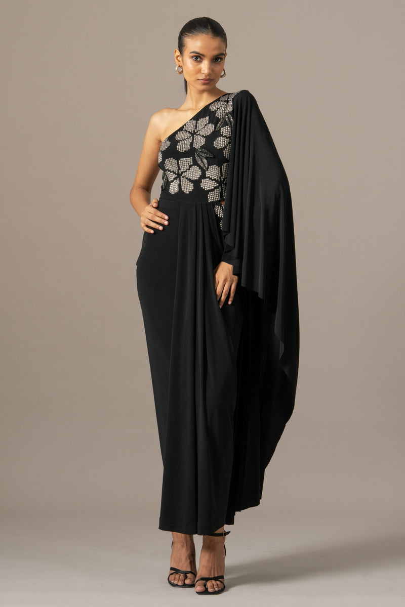 Moonflower One Shoulder Gown