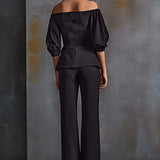 Midnight Off Shoulder Pant Set Namrata Joshipura