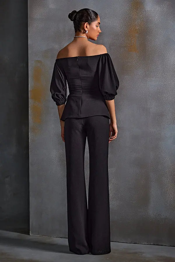 Midnight Off Shoulder Pant Set Namrata Joshipura