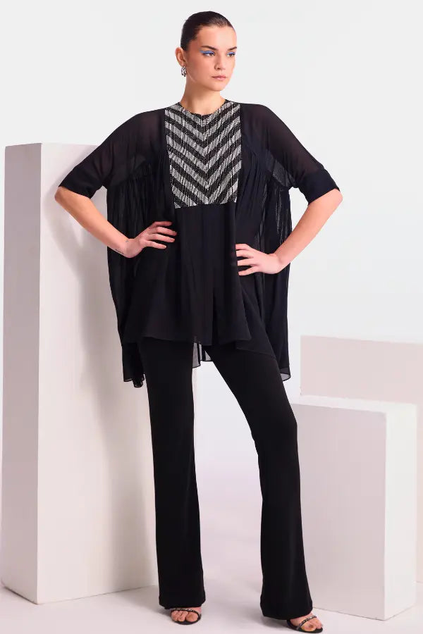Metallic Pearl Gathered Top Namrata Joshipura