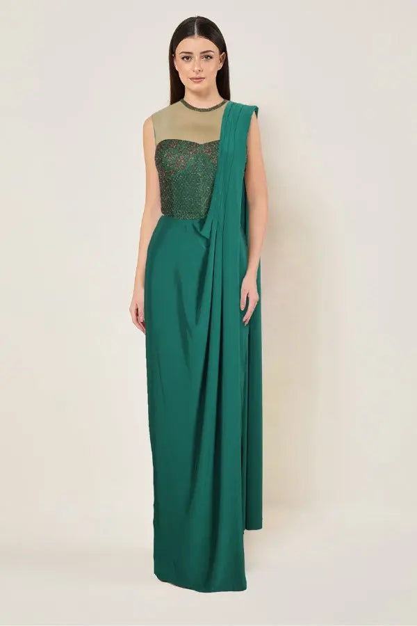 Juliette Corset Blouse With Drape Saree Namrata Joshipura Online