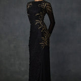 Autumn Fern Side Fringe Gown Namrata Joshipura Online