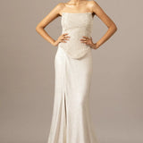 Pearl Drops Corset With Trail Skirt Set Namrata Joshipura Online