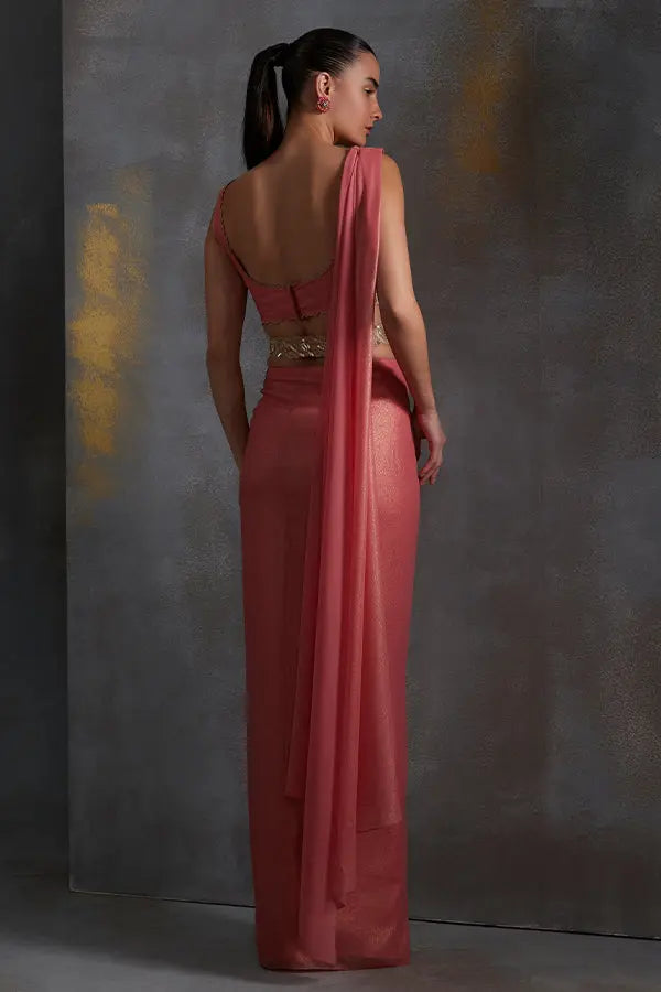 Bell Flower Draped Saree Namrata Joshipura