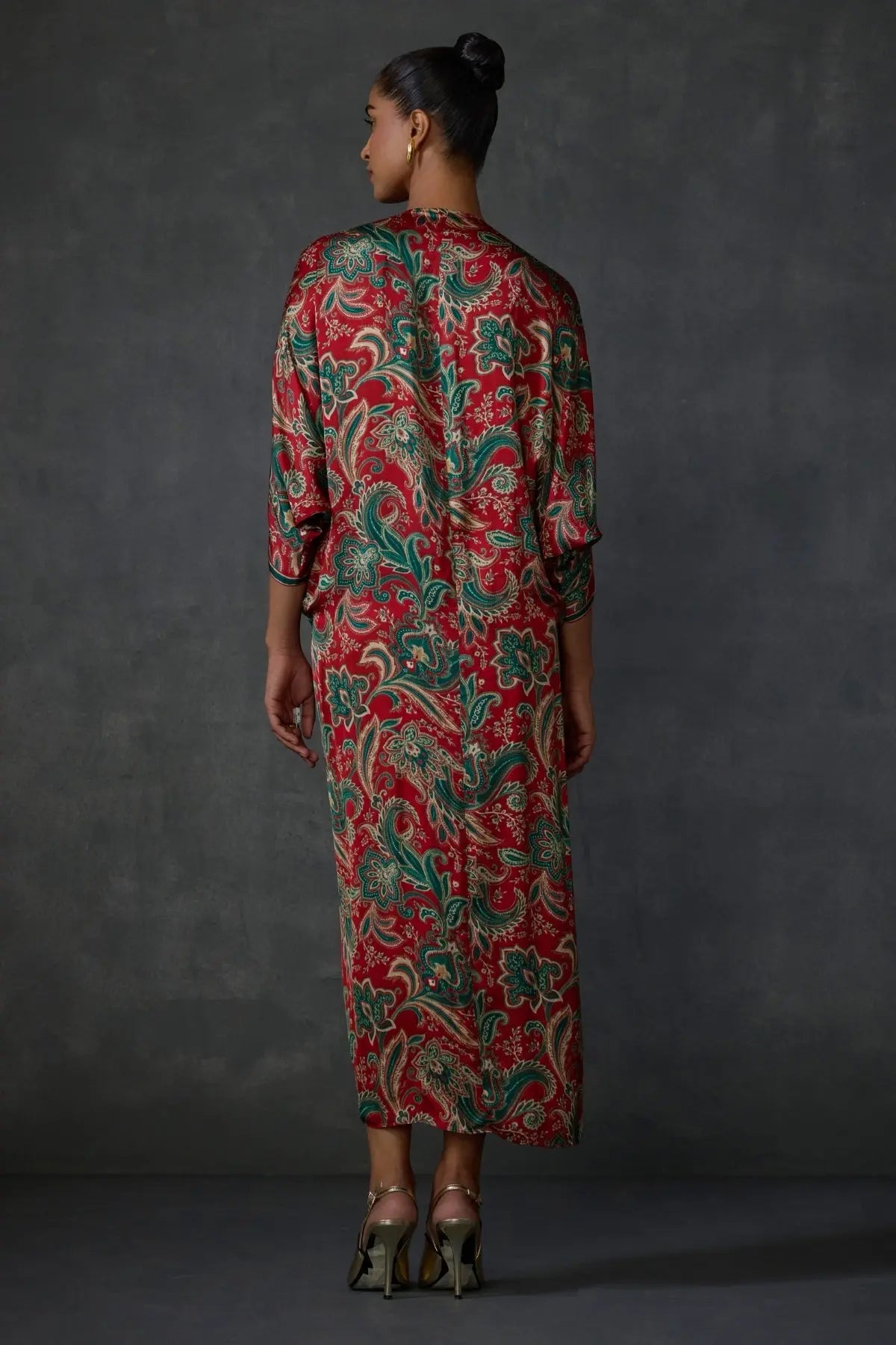 Winter Paisley Drawstring Dress Namrata Joshipura Online
