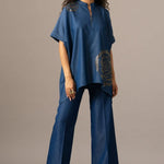 Rosette Zipper Handkerchief Tunic ROSETTE ZIPPER HANDKERCHIEF TUNIC