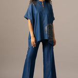 Rosette Zipper Handkerchief Tunic ROSETTE ZIPPER HANDKERCHIEF TUNIC