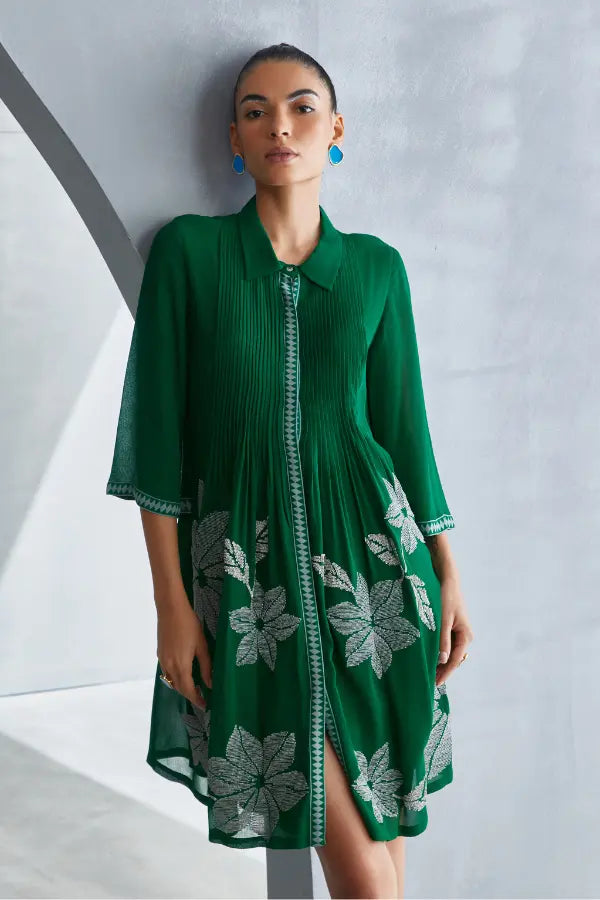 Wild Violet Pleated Dress Namrata Joshipura