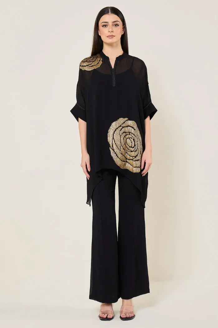 Rosette Bark Zipper Tunic Namrata Joshipura Online