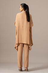Palm Leaf Front Open Handkerchief Tunic