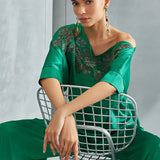 River Leaf Drop Shoulder Jumpsuit Namrata Joshipura